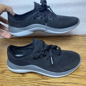 Crocs 206705 LiteRide Women's Black Gray Breathable Sneakers Shoes Size 8M